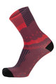 SANTINI Cyclingclassic socks - OPTIC - red/black