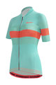SANTINI Cycling short sleeve jersey - ECOSLEEK BENGAL LADY - orange/light blue