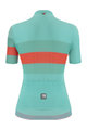 SANTINI Cycling short sleeve jersey - ECOSLEEK BENGAL LADY - orange/light blue