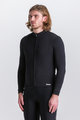 SANTINI Cycling winter long sleeve jersey - IMPETUS ZIP - black