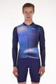 SANTINI Cycling summer long sleeve jersey - OMBRA ECO SLEEK  - blue
