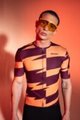 SANTINI Cycling short sleeve jersey - FURIA SMART - orange/bordeaux