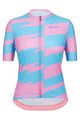 SANTINI Cycling short sleeve jersey - FURIA SMART - pink/turquoise