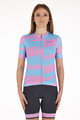 SANTINI Cycling short sleeve jersey - FURIA SMART - pink/turquoise