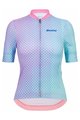 SANTINI Cycling short sleeve jersey - PAWS FORMA - pink/purple