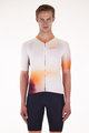 SANTINI Cycling short sleeve jersey - OMBRA - white/orange