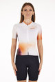 SANTINI Cycling short sleeve jersey - OMBRA - white/orange