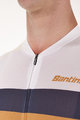 SANTINI Cycling short sleeve jersey - ECO SLEEK NEW BENGAL  - white/grey