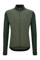 SANTINI Cycling winter long sleeve jersey - PURE - green