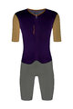 SANTINI Cycling skinsuit - MADSS - grey/purple