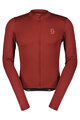 SCOTT Cycling summer long sleeve jersey - ENDURANCE 10 - bordeaux
