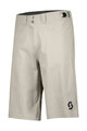 SCOTT Cycling shorts without bib - TRAIL FLOW W/PAD - ivory