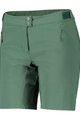 SCOTT Cycling shorts without bib - ENDURANCE LS/FIT W/PAD W - green