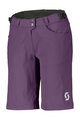 SCOTT Cycling shorts without bib - TRAIL FLOW W/PAD - purple