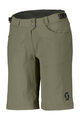 SCOTT Cycling shorts without bib - TRAIL FLOW W/PAD W - green