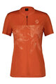 SCOTT Cycling short sleeve jersey - TRAIL FLOW ZIP SS W - orange