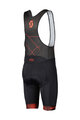SCOTT Cycling bib shorts - TEAM - black/red