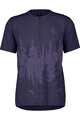SCOTT Cycling short sleeve jersey - TRAIL FLOW ZIP SS - blue