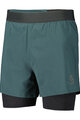 SCOTT Cycling shorts without bib - HYBRID ENDURANCE TECH - green/black