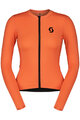 SCOTT Cycling winter long sleeve jersey - TRAINING - orange