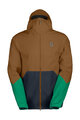 SCOTT waterproof jacket - EXPLORAIR LIGHT DRYO 2.5L - brown/blue/green