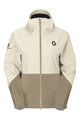 SCOTT waterproof jacket - EXPLORAIR LIGHT DRYO 2.5L W - white/brown