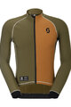 SCOTT Cycling winter long sleeve jersey - RC PRO WARM REMIX - brown/green
