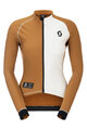 SCOTT Cycling winter long sleeve jersey - RC PRO WARM REMIX W - brown/white