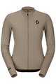 SCOTT Cycling summer long sleeve jersey - ENDURANCE W - beige/white