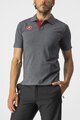 CASTELLI Cycling short sleeve t-shirt - RACE DAY POLO - grey