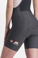 CASTELLI Cycling bib shorts - PRIMA - grey/orange