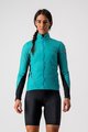 CASTELLI Cycling windproof jacket - UNLIMITED W PUFFY - turquoise