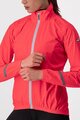 CASTELLI Cycling rain jacket - EMERGENCY 2 W - pink