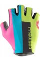 CASTELLI Cycling fingerless gloves - COMPETIZIONE 2 - light green/blue/pink
