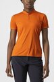 CASTELLI Cycling short sleeve t-shirt - TECH 2 POLO - orange