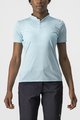 CASTELLI Cycling short sleeve t-shirt - TECH 2 POLO - light blue