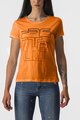CASTELLI Cycling short sleeve t-shirt - BELLAGIO TEE - orange