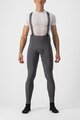 CASTELLI Cycling long bib trousers - FREE AERO RC - grey