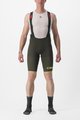 CASTELLI Cycling bib shorts - PREMIO BLACK LTD EDITION - green/light green