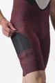 CASTELLI Cycling bib shorts - UNLIMITED CARGO - bordeaux