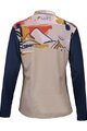 KENNY Cycling summer long sleeve jersey - CHARGER - beige/blue