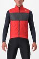CASTELLI Cycling gilet - UNLIMITED PUFFY - red/grey