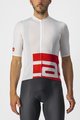 CASTELLI Cycling short sleeve jersey - DOWNTOWN - white/red