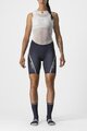 CASTELLI Cycling shorts without bib - VELOCISSIMA 3 - blue/silver
