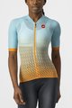 CASTELLI Cycling short sleeve jersey - CLIMBER&#039;S 2.0 W - light blue/orange