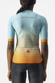 CASTELLI Cycling short sleeve jersey - CLIMBER&#039;S 2.0 W - light blue/orange