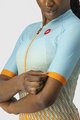 CASTELLI Cycling short sleeve jersey - CLIMBER&#039;S 2.0 W - light blue/orange