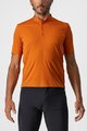 CASTELLI Cycling short sleeve t-shirt - TECH 2 POLO - orange
