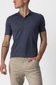 CASTELLI Cycling short sleeve t-shirt - TECH 2 POLO - blue