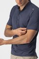 CASTELLI Cycling short sleeve t-shirt - TECH 2 POLO - blue